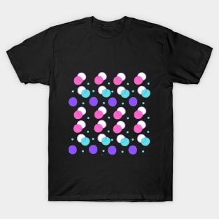 Pink and Violet circle pattern T-Shirt